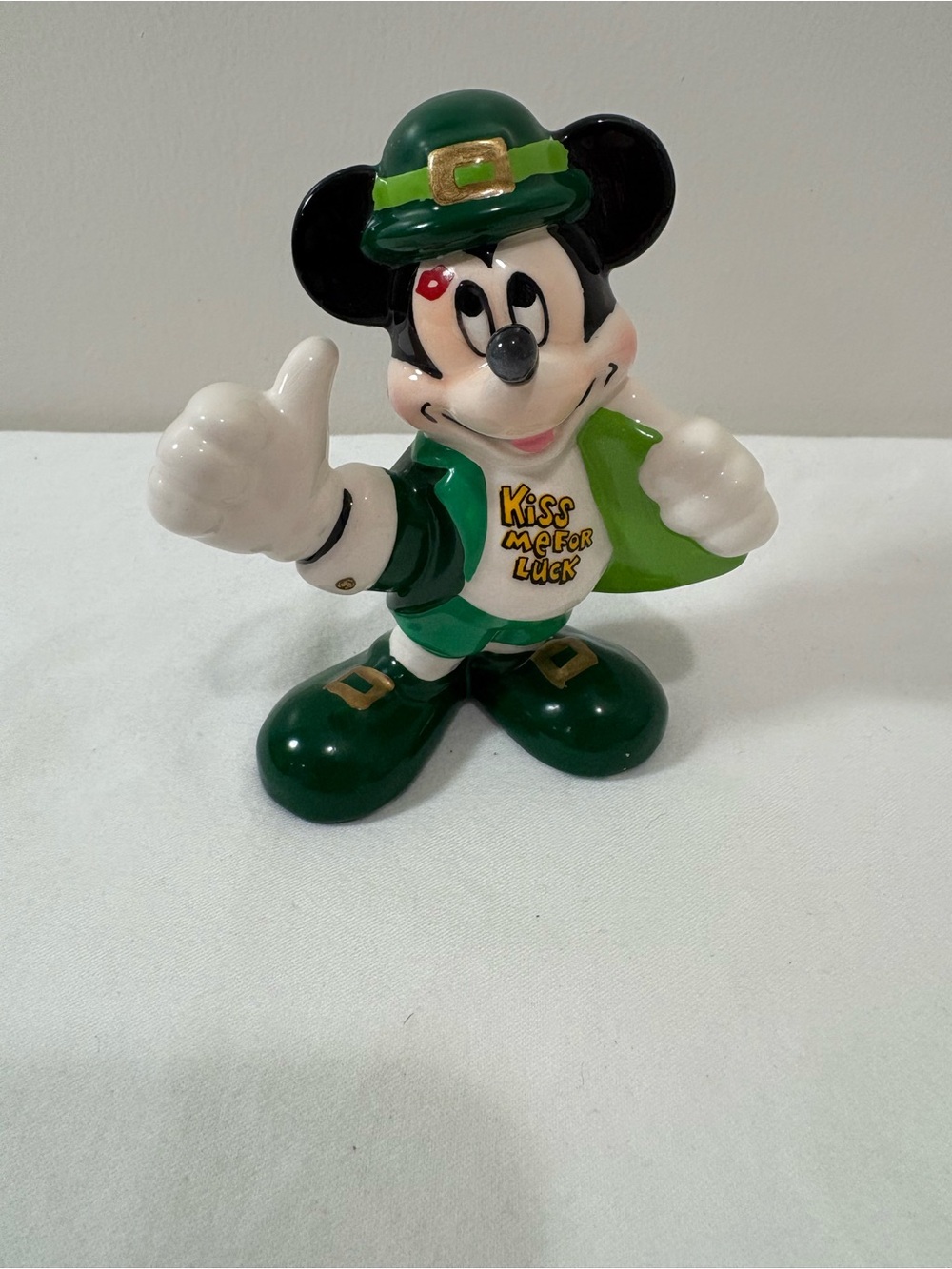 Disney Green Mickey Mouse St. Patrick's Figurine